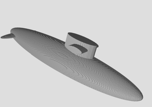 basic submarine pinshape 3d print model - Mito3D