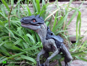 papo raptor savaş zırhı pinshape kask eyer artillary zırh füze silah dinozor velociraptor 3d print model - Mito3D