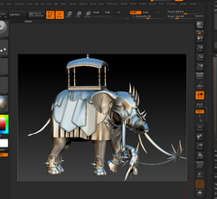 bataille l'éléphant pinshape zbrush archicad 3dsmax poseur 3d print model - Mito3D