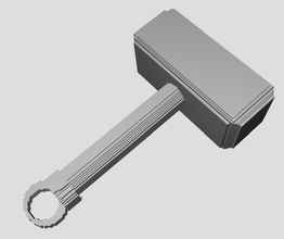 thor's hammer keychain pinshape 3d print model - Mito3D