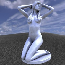 femalepose2 pinshape miniature character woman statuette 3d print model - Mito3D