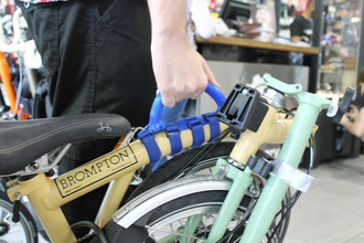folding bicycle carry handle pinshape brompton bike bike-accessory-design-contest 3d print model - Mito3D