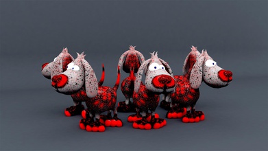 kırmızı burun pinshape köpek oyuncak 3d print model - Mito3D