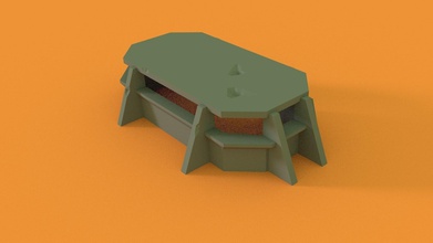 wargame bunker wh40k scale pinshape scifi miniature war sci-fi tabletop games-workshop model scenery terrain 28mm warhammer 3d print model - Mito3D