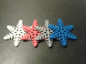 kar tanesi Noel ağacı dekorasyon pinshape taneleri 3d print model - Mito3D