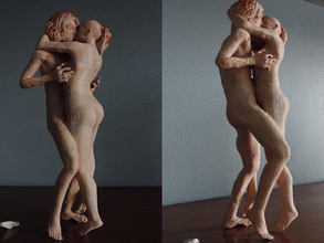 acoplamiento pinshape beso amor lovecraft surrealista cuerpo meshmixer topolagy poser 3d print model - Mito3D