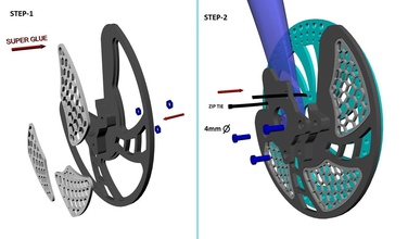 moto freio disco protetor pinshape bike acessórios design contest 3d print model - Mito3D