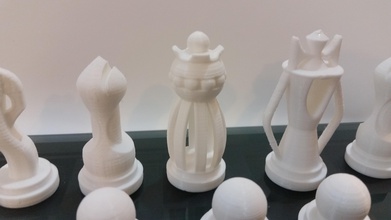 set scacchi blocky pinshape pezzi 3d print model - Mito3D