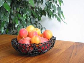 meyve kasesi voronoi tarzı 4 pinshape hediye fruitbowl fruitshell keyshells keyshell anahtar kabukları kabuk yemek kap baskı 3d sanat dekorasyon dekor kase 3d print model - Mito3D
