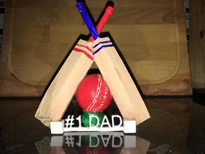 dad cricket pinshape cricket-bat-dad 3d print model - Mito3D