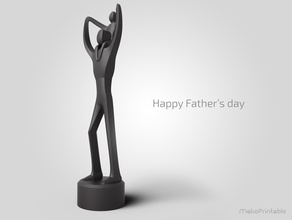 father's day sculpture pinshape decoraction fathers-day minitures arts statue fathersday father's-day 3d print model - Mito3D