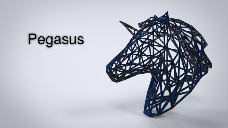 pegasus head pinshape 3D print model - Mito3D