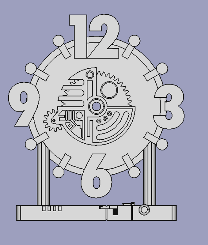 clock design pinshape 3D print model - Mito3D