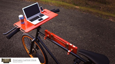 tragbaren laptop Schreibtisch pinshape Fahrrad Zubehör design contest 3d print model - Mito3D