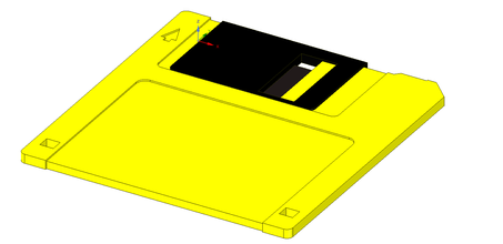 floppy disk pinshape disc disco 3d print model - Mito3D