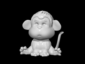 macaco pinshape engraçado mamífero animal estimação animais 3d print model - Mito3D