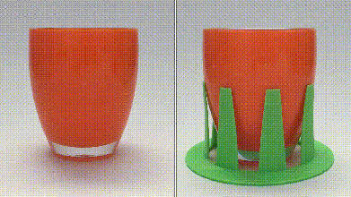 super derramamento rolha pinshape derrame copa titular taça 3d print model - Mito3D