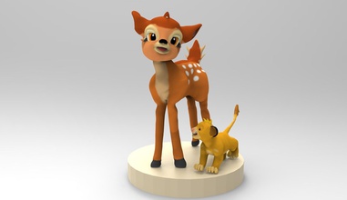 simba bambi pinshape disney 3d print model - Mito3D