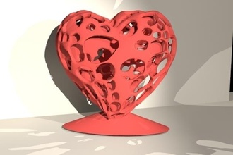 heart pinshape 3d-design 3d print model - Mito3D