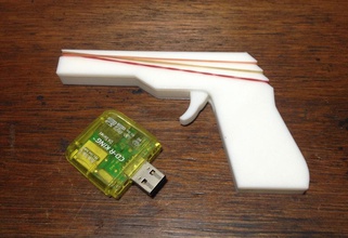 mini banda gomma pistola pinshape disegno 3d 3d print model - Mito3D