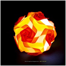 nylon filament puzzle lamp shade pinshape design-for-electronics-contest 3d-design 3d print model - Mito3D