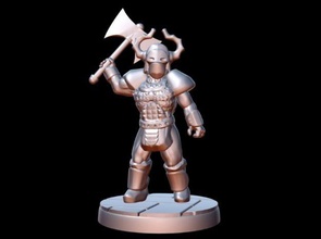barbarian warlord 15mm scale pinshape 3d-design 3d print model - Mito3D