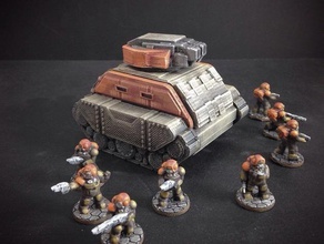 gilgamesh pattern battle tank 15mm scale pinshape 3d-design 3d print model - Mito3D
