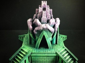 castleflower Denkmal 15mm Maßstab pinshape 3d design 3d print model - Mito3D