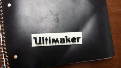 ultimaker logo targhetta singola doppia estrusione pinshape disegno 3d 3d print model - Mito3D