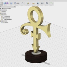 artista prince símbolo estátua pinshape 3d design 3d print model - Mito3D