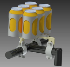 pack Halter pinshape contest design Zubehör Fahrrad bike Bier soda six 3d print model - Mito3D