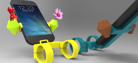iphone mount bitki pinshape iphone6 bisiklet aksesuar tasarım Yarışması yarışma 3d print model - Mito3D