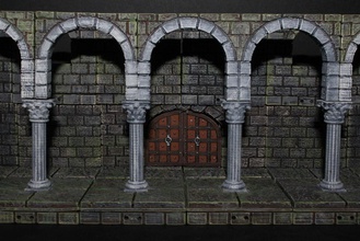 cut-stone colonnade pinshape 3d-design 3d print model - Mito3D