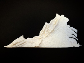 virginia topographic map pinshape 3d-design 3d print model - Mito3D