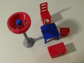 miniature furniture 2 pinshape 3d-design 3d print model - Mito3D