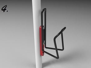 jaula botella soldar desplazador pinshape moto accesorios diseño concurso adaptador montaje accesorio bicicletas 3d print model - Mito3D