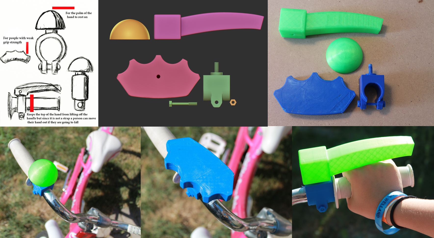 accesorios moto gente mano incapacidades pinshape diseño concurso apretones alternativa disablities 3D print model - Mito3D