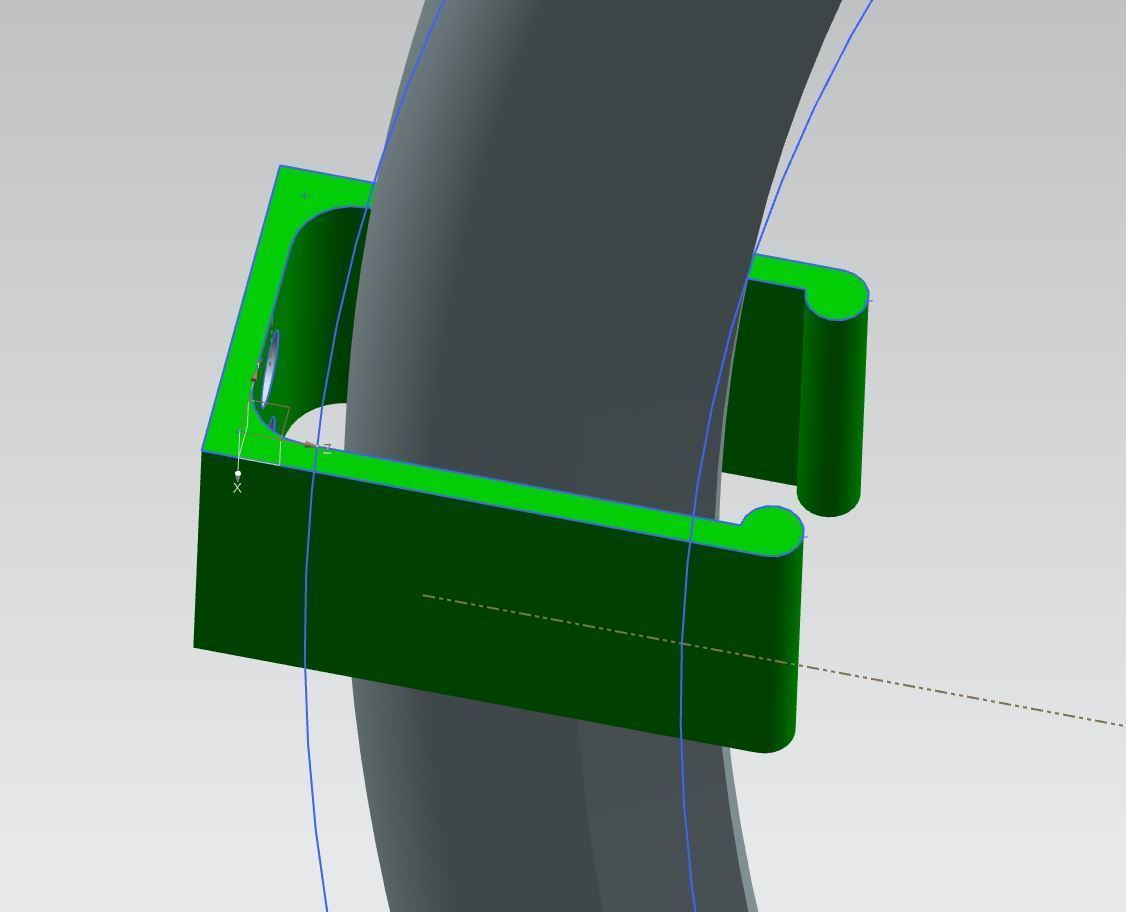 simple bike wall mount 23mm tire pinshape bike-accessory-design-contest 3D print model - Mito3D