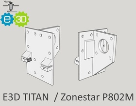 e3d titan zonestar p802m mount pinshape 3d-design 3d print model - Mito3D