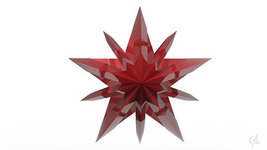 multi-pointed star christmas tree ornament small pinshape holiday santa ball christmas-tree xmas 3d print model - Mito3D