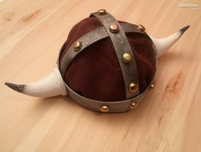 viking horned helmet pinshape 3d-design 3d print model - Mito3D