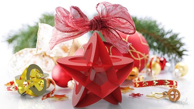 estrella adorno árbol navidad grande pinshape vacaciones santa bola xmas 3d print model - Mito3D