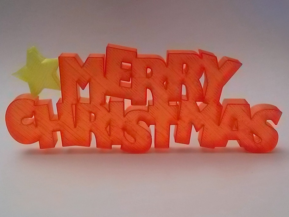 feliz navidad signo pinshape Diseño 3d 3D print model - Mito3D