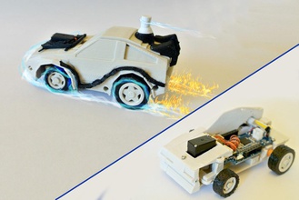 delorean backtofuture rc auto arduino 3dracers pinshape disegno 3d 3d print model - Mito3D
