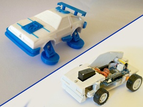 coche juguete delorean 3dracers futuro pinshape Diseño 3d 3d print model - Mito3D