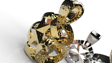 Goldband Sterne Weihnachten Halskette Anhänger pinshape Geschenk Urlaub xmas 3d print model - Mito3D
