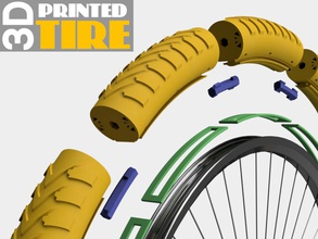 3d printed tire diy project pinshape prototyping prototype design summer bicycle-safety bicycle wheels wheel mountain accessory open source tires bikemodel bike bike-accessory bikes bike-wheel bike-accessory-design-contest 3d print model - Mito3D