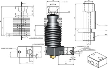 e3d v6 175 mm universale hotend pinshape disegno 3d 3d print model - Mito3D