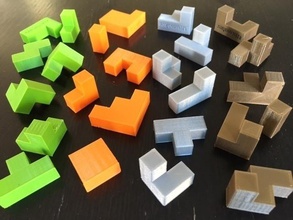 cube puzzle quatuor pinshape Conception 3d 3d print model - Mito3D