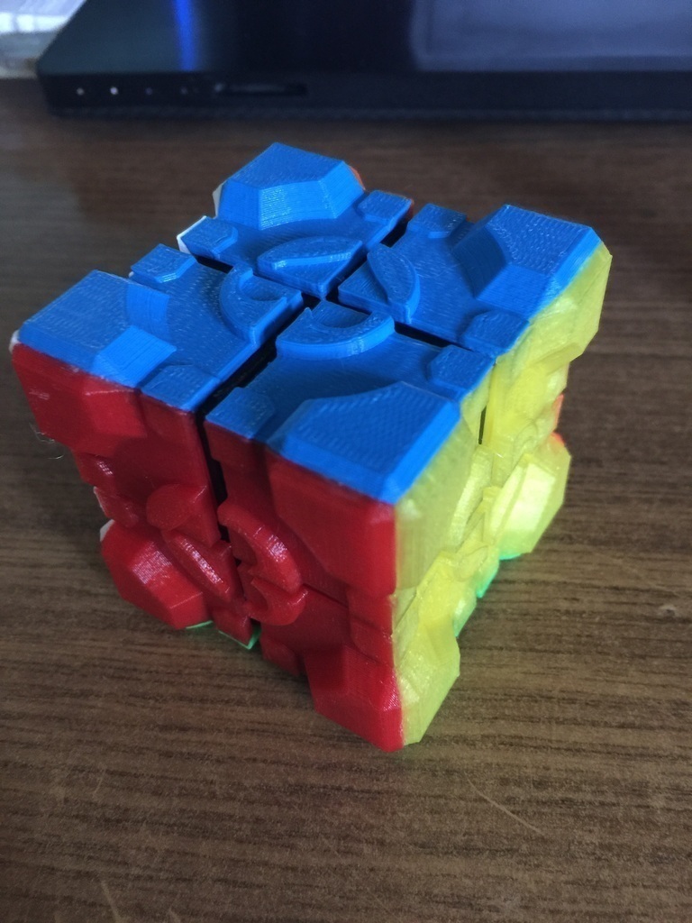 rubik's companion cube adesivi 2x2 pinshape disegno 3d 3D print model - Mito3D